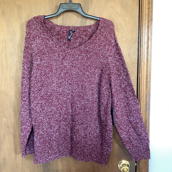 Zoe + Phoebe Sweaters - Zoe + Phoebe sweater tawny port heathered pullover casual office 3X